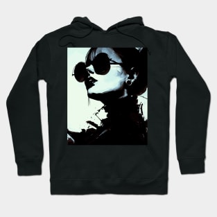 Victorian woman in sunglasses portrait Hoodie